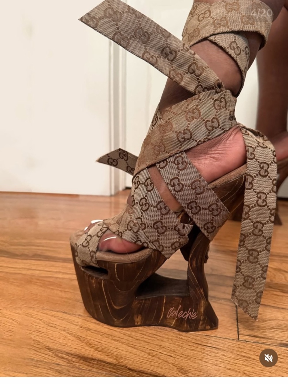 Calechie Ankle-Tie Platform Wedges - Picture 2 of 10